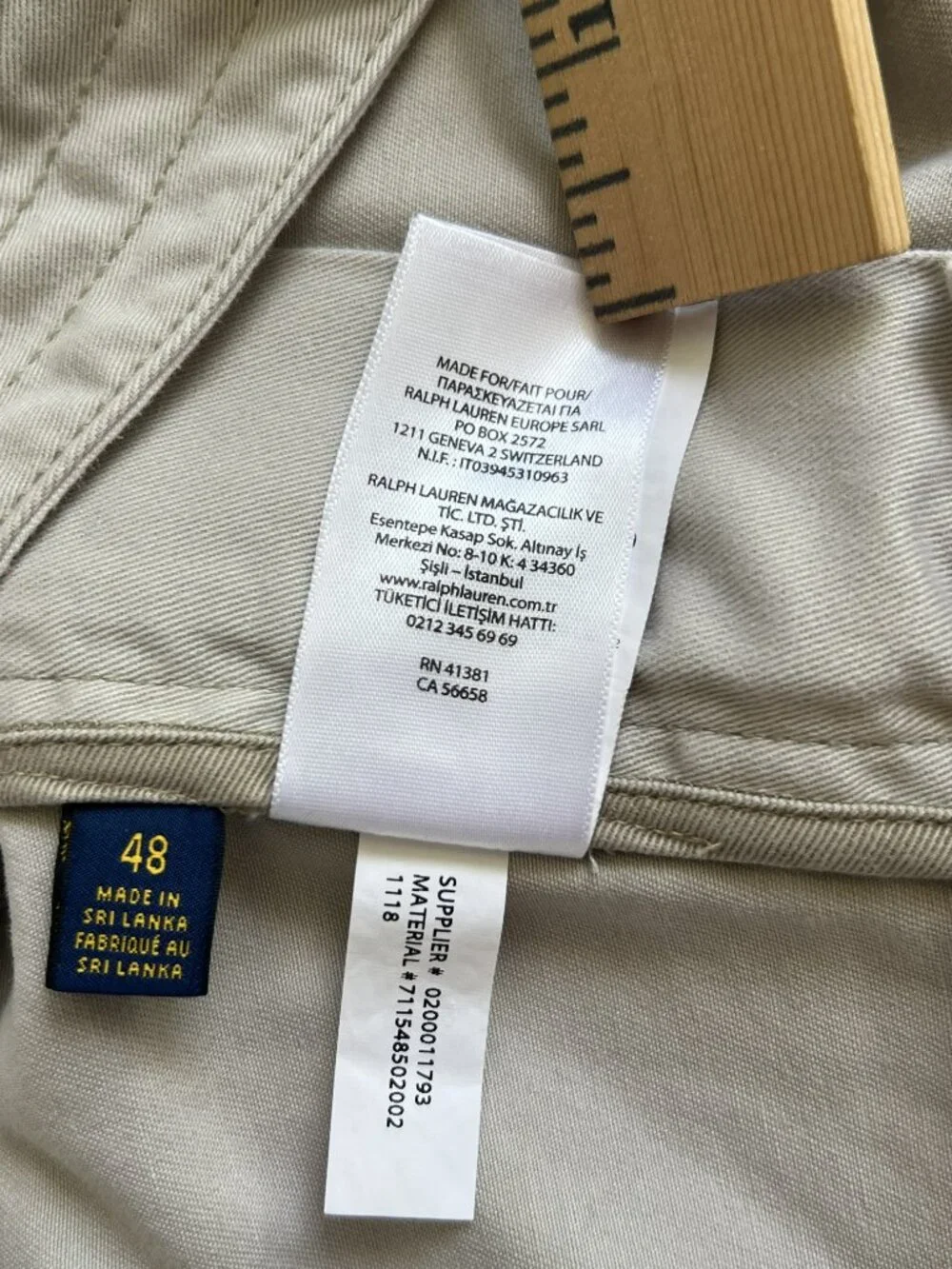 Polo Ralph Lauren Men Cargo Shorts Size 48 Khaki Tan 100% Cotton‎ Big Tall